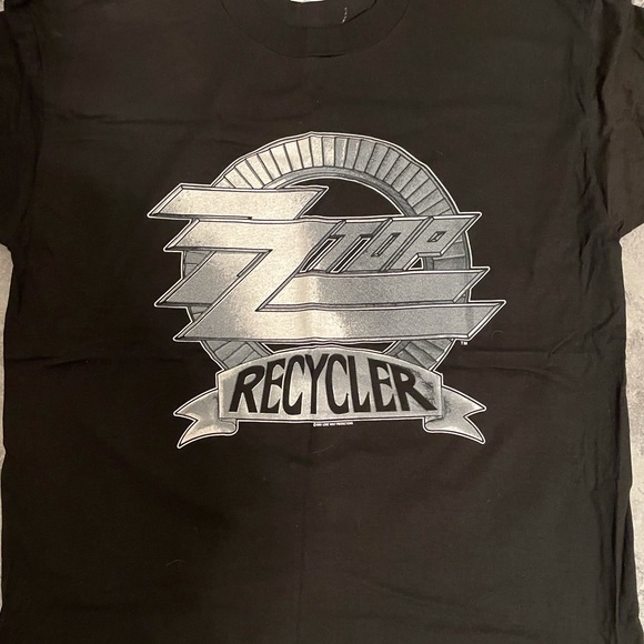 VINTAGE ZZ TOP RECYCLER TOUR 1990 CONCERT TEE XL NEVER WORN - Picture 1 of 4